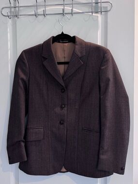 Brown Blazer - Tailored Three-Button Jacket - Equestrian Hunt jacket show coat